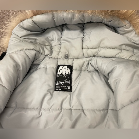 Kelsey Trail Original Black Midi Parka With Faux Fur Size 11 - Picture 12 of 13
